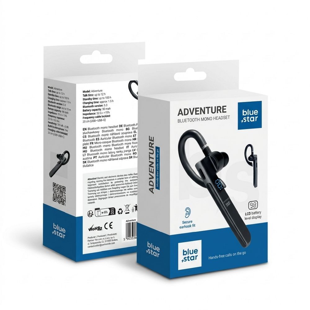 Casti Albastru Star Wireless Mono Adventure Negru