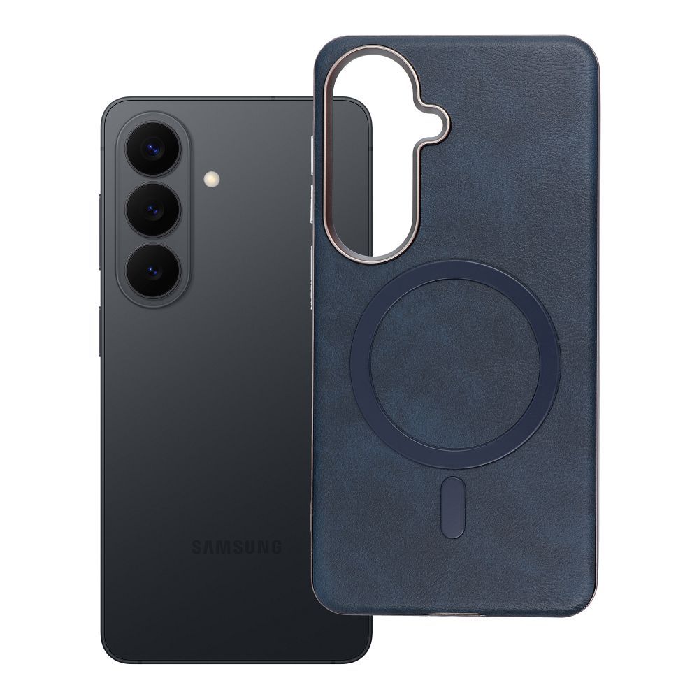 Husa Gentleman Mag pentru Samsung S26 Compatible cu Magsafe Bleumarin