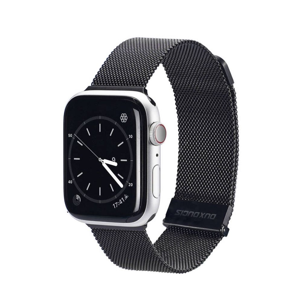 Curea DUX Ducis Milanese Stailess Steel Magnetic pentru Apple Watch 38 / 40 / 41 Mm Negru