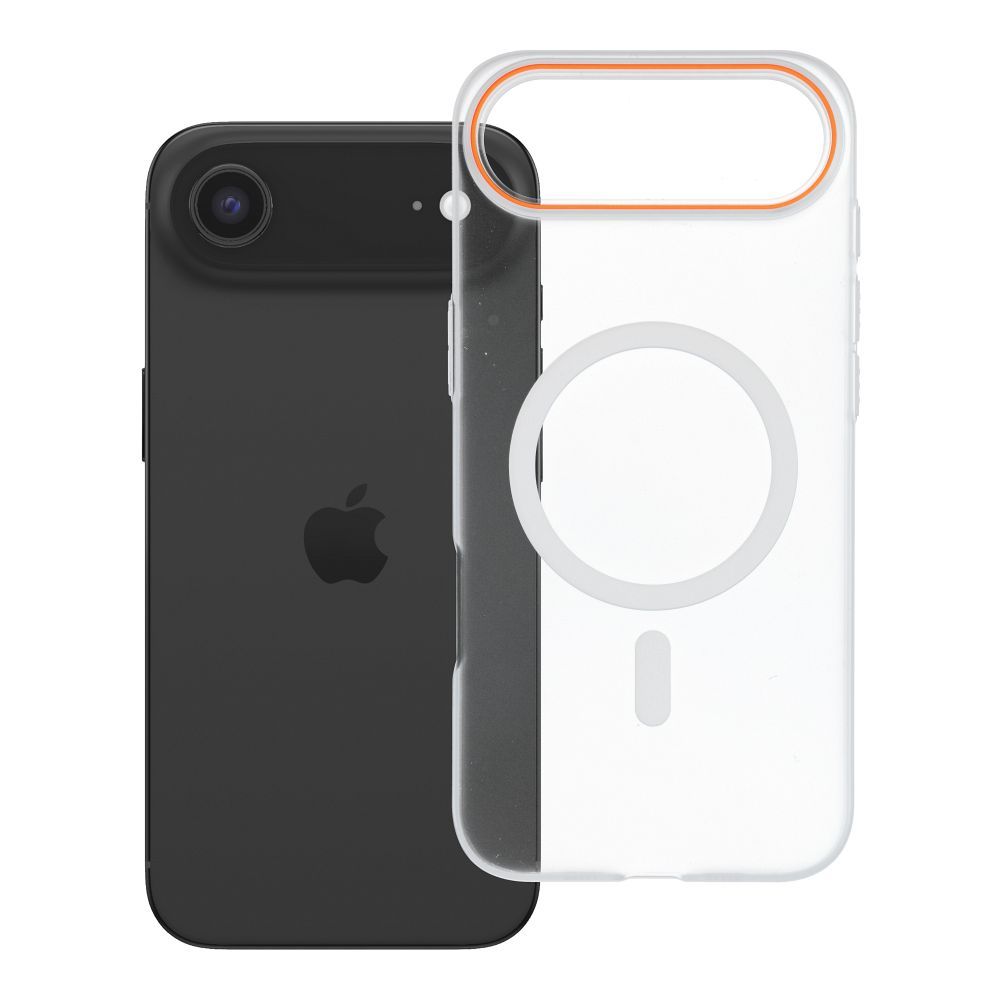 Husa Go Portocaliu pentru iPhone 17 AIR Compatible cu Magsafe Transparent