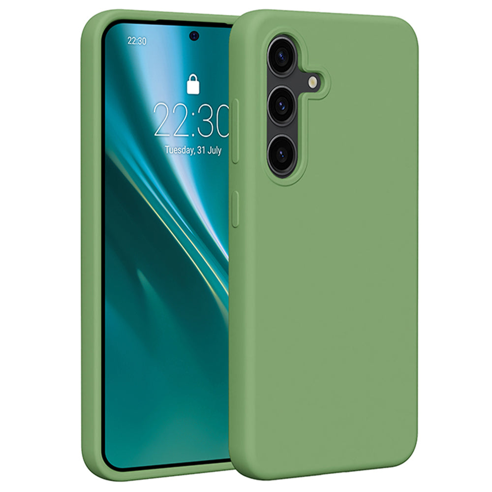 Husa Etteri Silicone pentru Samsung Galaxy S24 Verde deschis