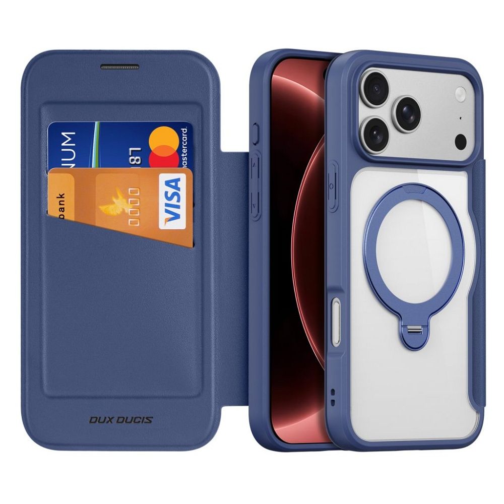 Husa DUX Ducis Skin X PRO Compatible cu Magsafe pentru iPhone 18 Pro Max / 17 Pro Max (Open Ring Version) Albastru