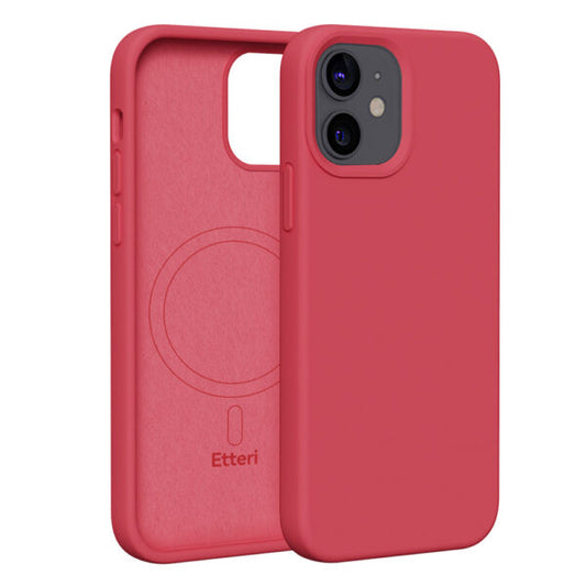 Etteri Silicone Mag case for iPhone 12 / 12 Pro 6,1" raspberry