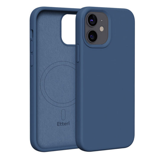 Etteri Silicone Mag case for iPhone 12 / 12 Pro 6,1" dark blue