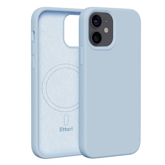 Etteri Silicone Mag case for iPhone 12 / 12 Pro 6,1" light blue