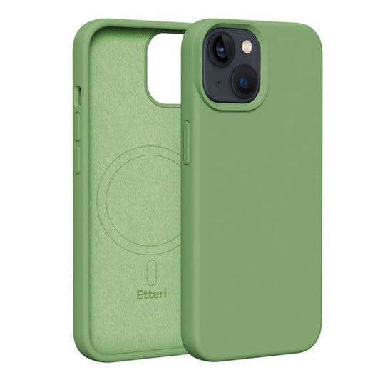 Etteri Silicone Mag case for iPhone 13 6,1" light green