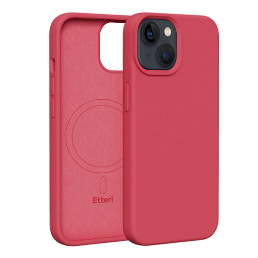 Etteri Silicone Mag case for iPhone 13 6,1" raspberry