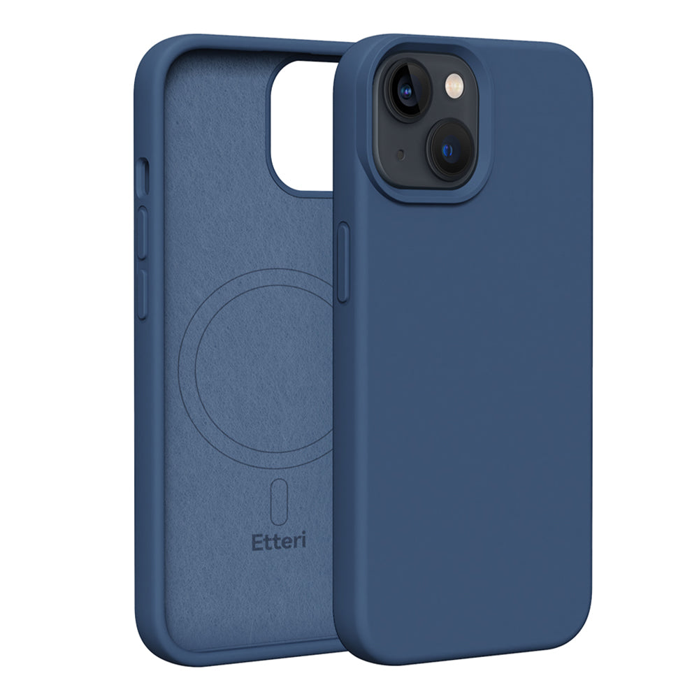 Husa Etteri Silicone Mag pentru iPhone 13 6,1" Albastru inchis