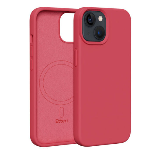 Etteri Silicone Mag case for iPhone 14 6,1" raspberry