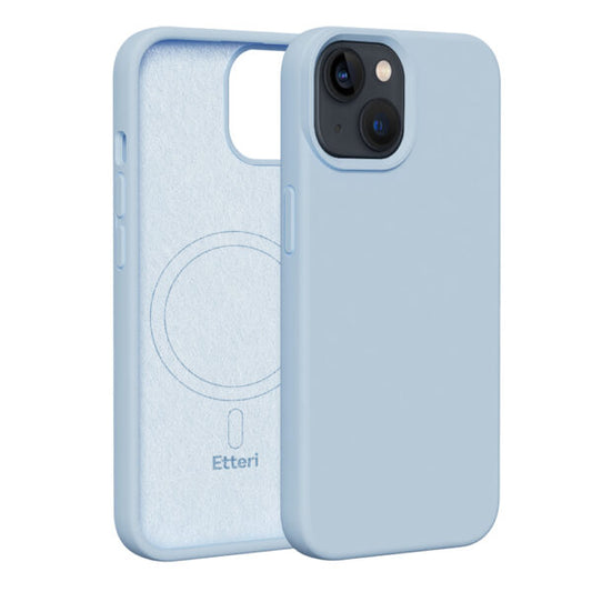Etteri Silicone Mag case for iPhone 14 6,1" light blue