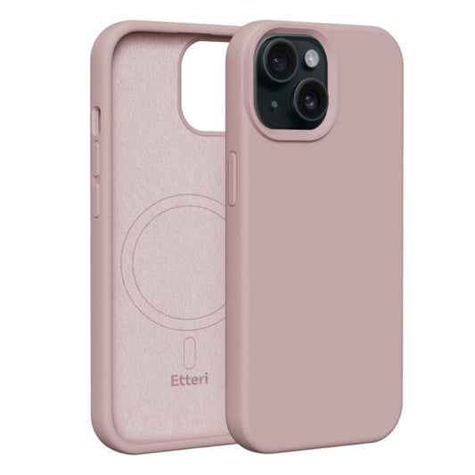 Etteri Silicone Mag case for iPhone 15 6,1" light pink
