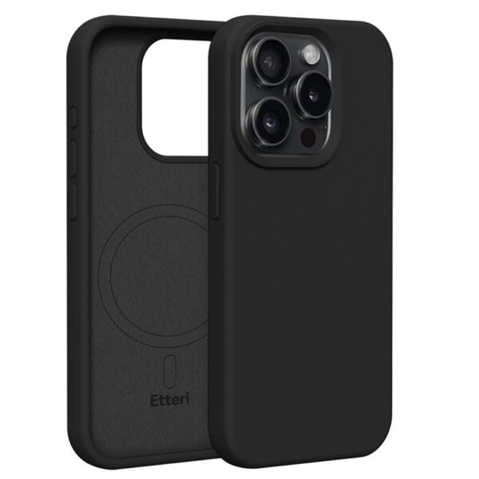 Etteri Silicone Mag case for iPhone 15 Pro 6,1" black