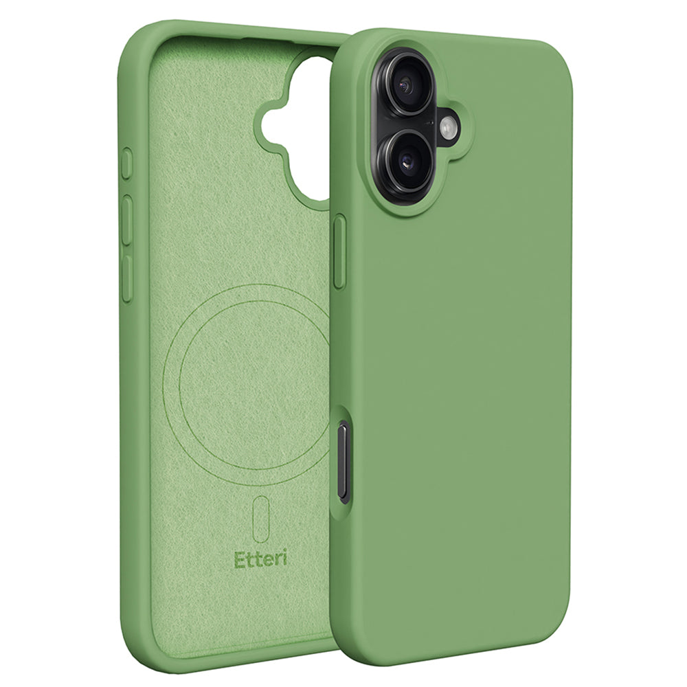 Husa Etteri Silicone Mag pentru iPhone 16 6,1" Verde deschis