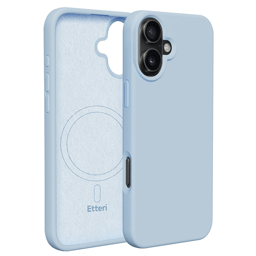 Husa Etteri Silicone Mag pentru iPhone 16 Plus 6,7" Albastru deschis