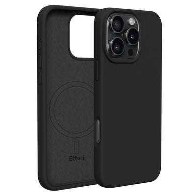 Husa Etteri Silicone Mag pentru iPhone 16 Pro 6,3" Negru