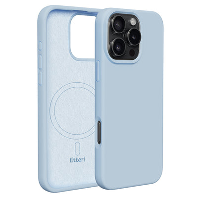 Husa Etteri Silicone Mag pentru iPhone 16 Pro Max 6,9" Albastru deschis