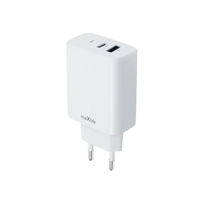 Incarcator Maxlife Mxtc-10-20ac PD QC 1x Usb-c 1x USB 20W Alb
