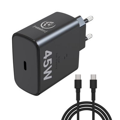 Cablu Rebeltec H1045 Incarcator priza 45W cu Usb-c To Usb-c 2m Negru