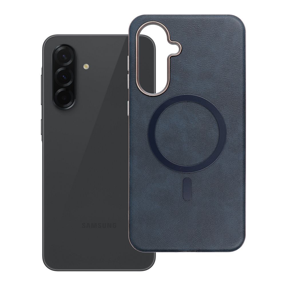 Husa Gentleman Mag pentru Samsung A36 Compatible cu Magsafe Bleumarin