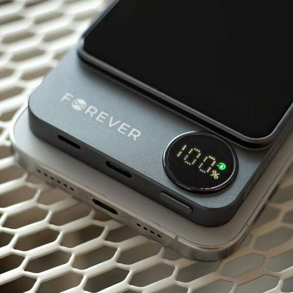 Forever wireless power bank MATB-200 20W PD 5000 mAh magnetic negru