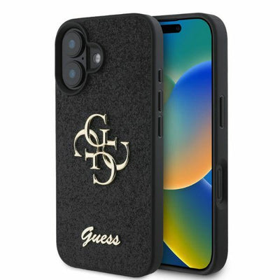 Husa Guess pentru iPhone 16 6,1" Guhcp16shg4sgk Negru Hardcase Fixed Glitter Big 4G