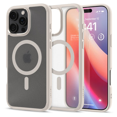 Husa Spigen Ultra Hybrid Mag Magsafe pentru iPhone 16 Pro Max 6,9" Frost Natural Titanium