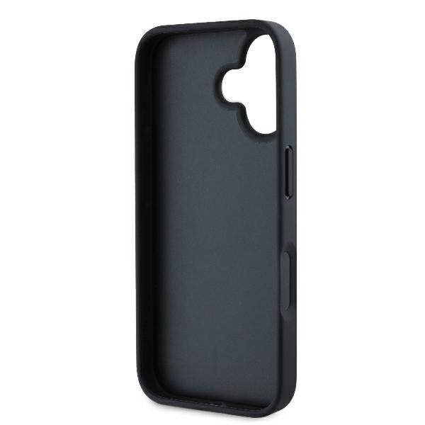 Husă pentru iPhone 16 Karl Lagerfeld 6,1" KLHCP16SPGKLKCPK black Hard Monogram Karl&Choupette Head Pin – Negru