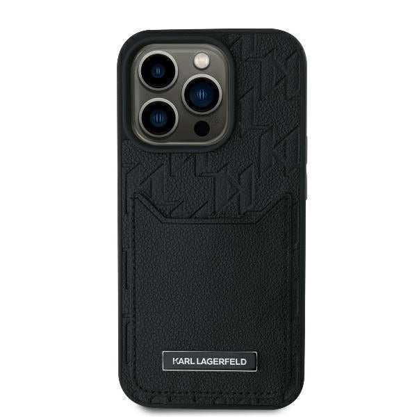 Husă pentru iPhone 16 Pro Max Karl Lagerfeld 6,9" KLHCP16XPGKHPRPK black Hard Cardslots Monogram – Negru