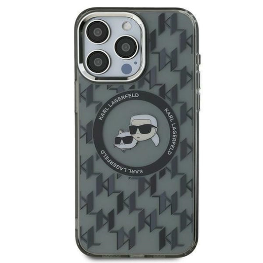 Karl Lagerfeld case for iPhone 16 Pro 6,3" KLHMP16LHMCKMHK black Hard IML Monogram Karl&Choupette Head MagSafe