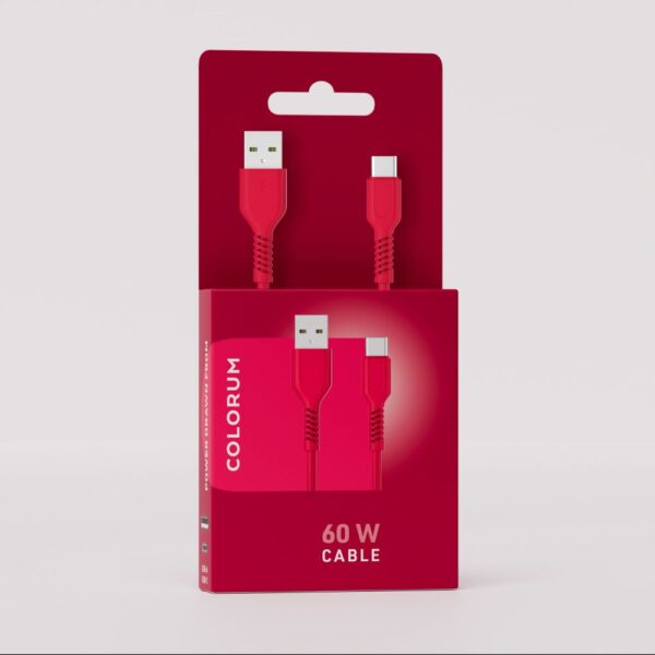 COLORUM cablu USB-A - USB-C 1,8m 3A CK60-AC-02 xMagenta