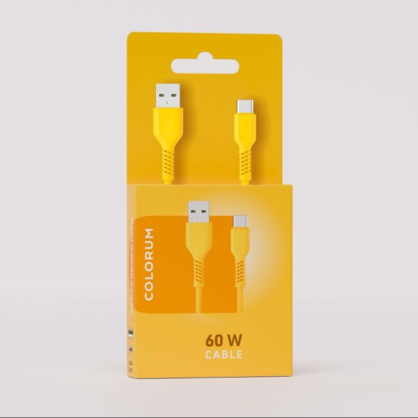 COLORUM cablu USB-A - USB-C 1,8m 3A CK60-AC-05 xYellow
