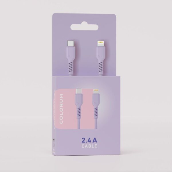 COLORUM cablu USB-A - USB-C 1,8m 3A CK60-AC-09 xLavenda