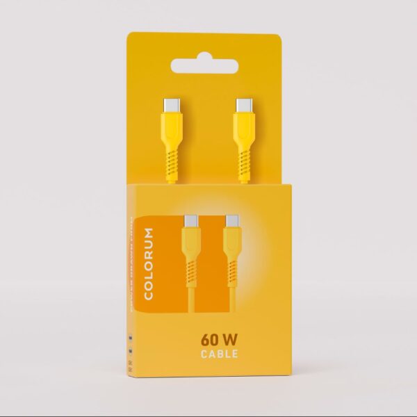 COLORUM cablu USB-C - USB-C 1,8m 3A CK60-CC-05 xYellow