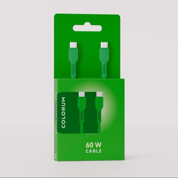 COLORUM cablu USB-C - USB-C 1,8m 3A CK60-CC-04 xGreen
