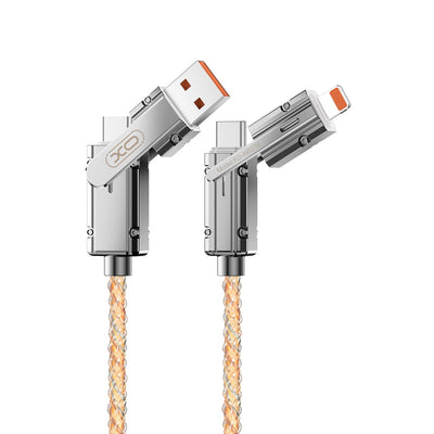 Cablu XO Cabel Nb276 4w1 Usb-c - Lightning + USB - Usb-c 60W 1,0m Gri