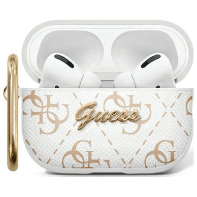 Husa Guess PU New 4G Hook pentru AirPods Pro 2 Alb