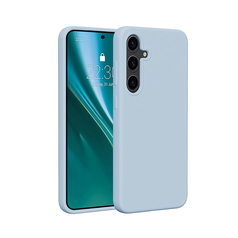 Husa Etteri Silicone pentru Samsung Galaxy S25 Plus Albastru deschis