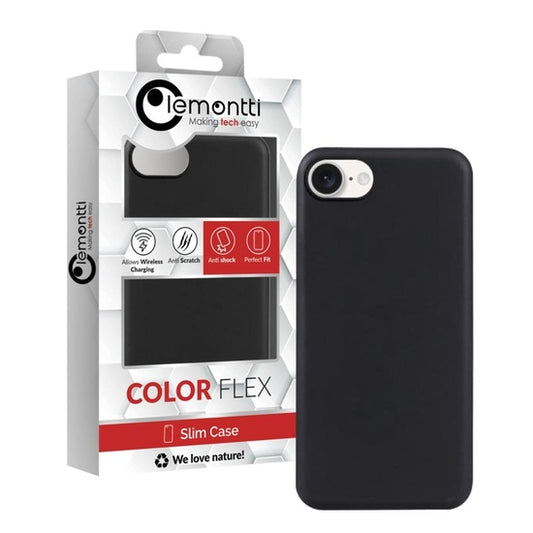 Lemontti Husa Silicon Soft Slim iPhone 17e / iPhone 16e Negru