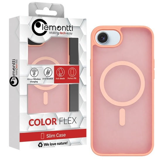 Lemontti Husa EliteGuard Magsafe iPhone 17e / iPhone 16e Portocaliu