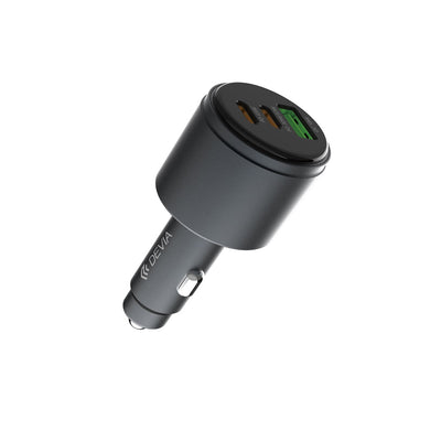 Incarcator auto Devia Extreme Metal PD QC 116W 1x USB 2x Usb-c Negru