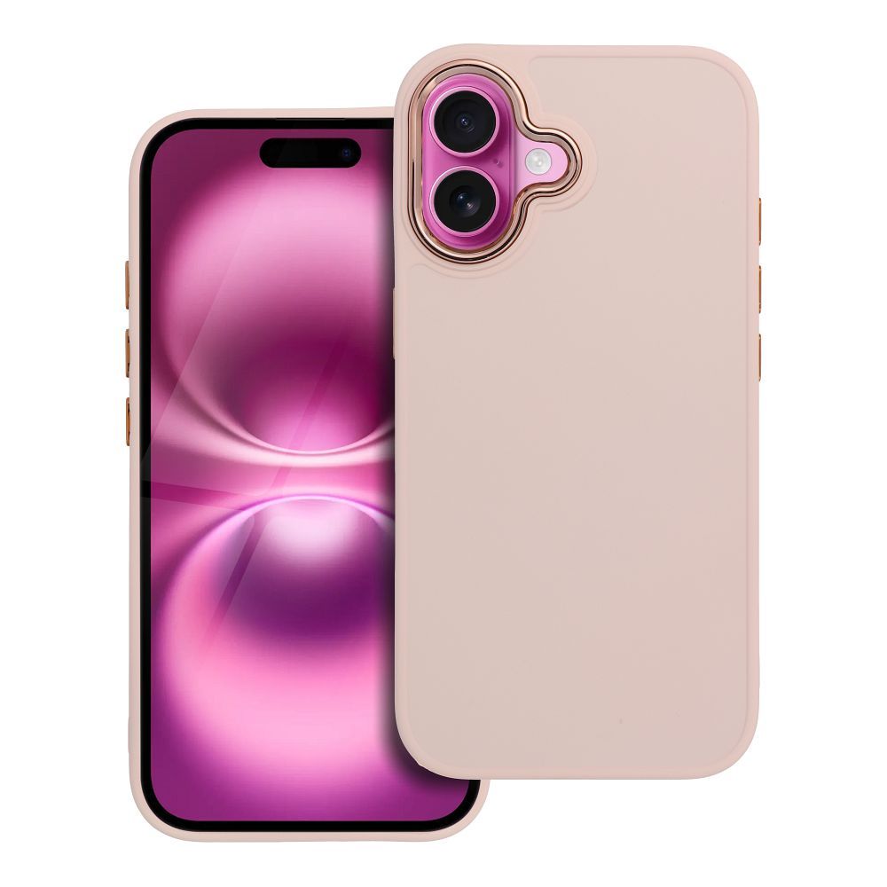 Husa Frame pentru iPhone 16 Powder Roz