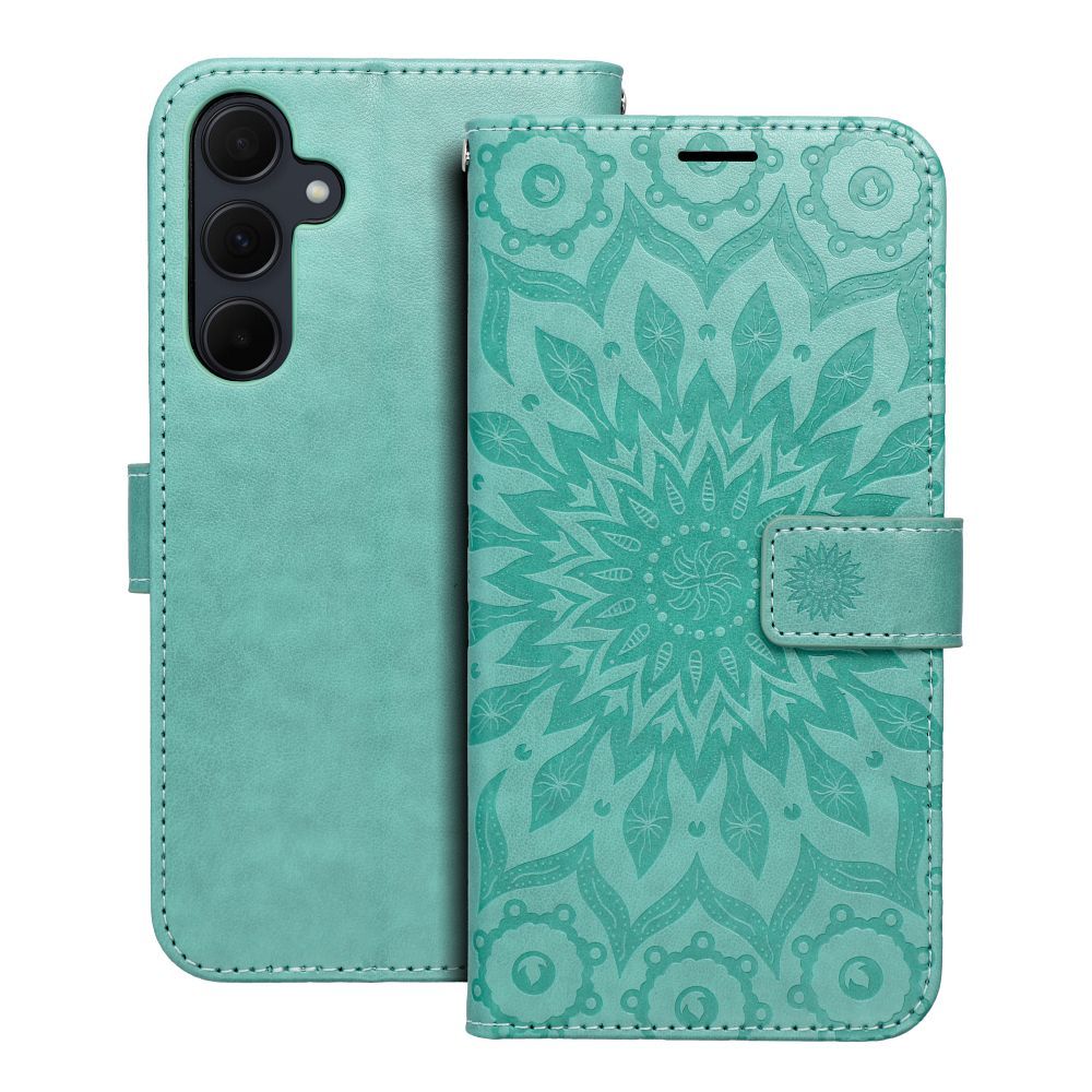 Husa Mezzo Book Flip pentru Samsung A35 5G Mandala Verde