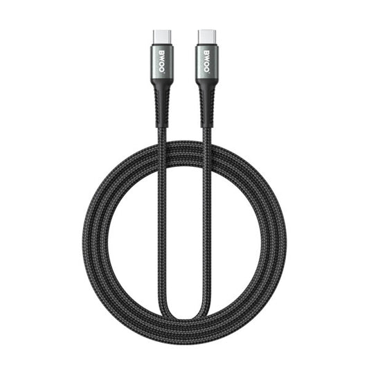 BWOO Braided cablu X288C-C USB-C - USB-C 2m 60W Negru