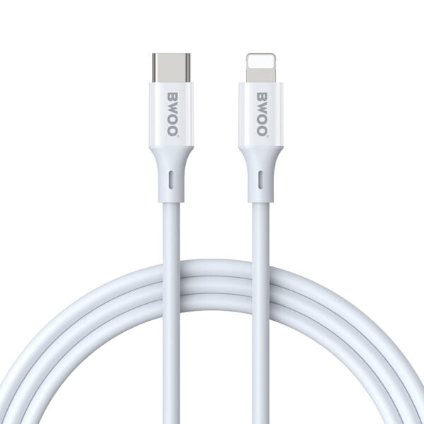 BWOO cablu X283CL USB-C - Lightning 2m 27W ABS + TPE Alb
