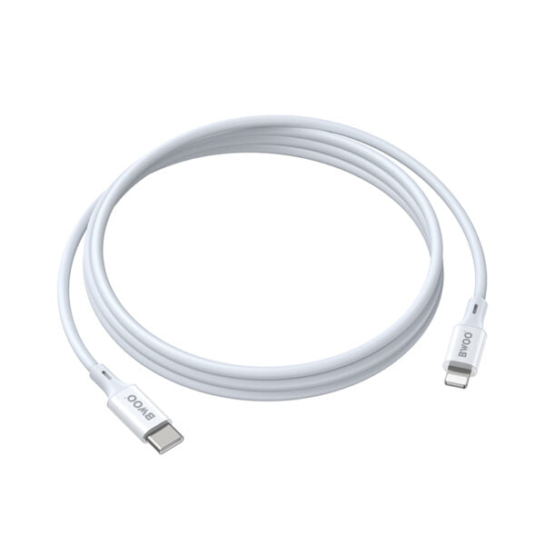 BWOO cablu X283CL USB-C - Lightning 2m 27W ABS + TPE Alb