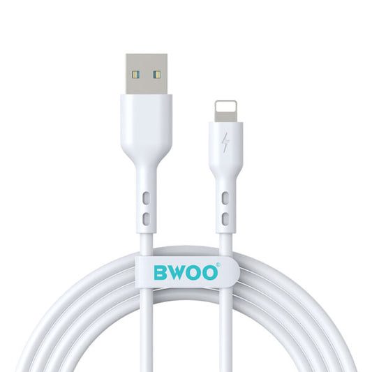 BWOO cablu USB - Lightning 2m 3A Alb