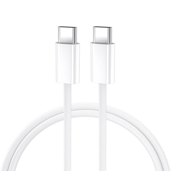 BWOO cablu USB-C - USB-C 2m 60W Alb