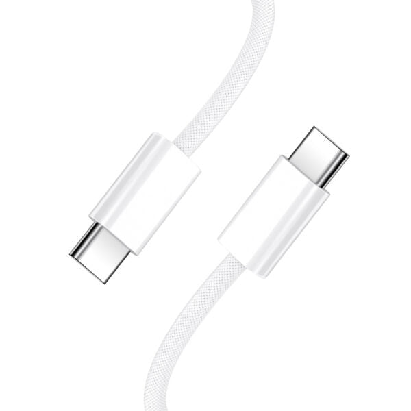 BWOO cablu USB-C - USB-C 2m 60W Alb