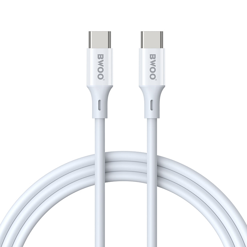 Cablu BWOO X282cc Usb-c - Usb-c 2m 65W ABS + TPE Alb