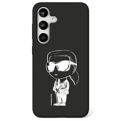 Husa Karl Lagerfeld HC Magnetic Silicone Graffiti Ikonik pentru Samsung Galaxy S25 Negru